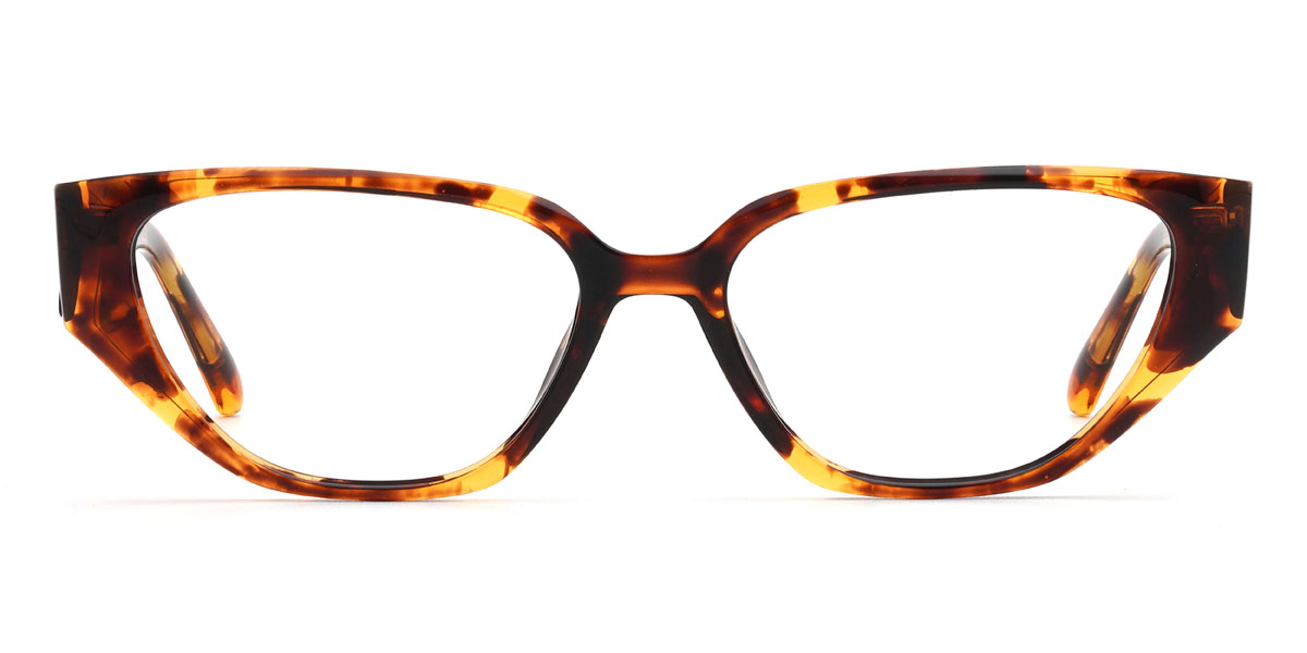 Yellow Tortoiseshell Bertram - Rectangle Glasses