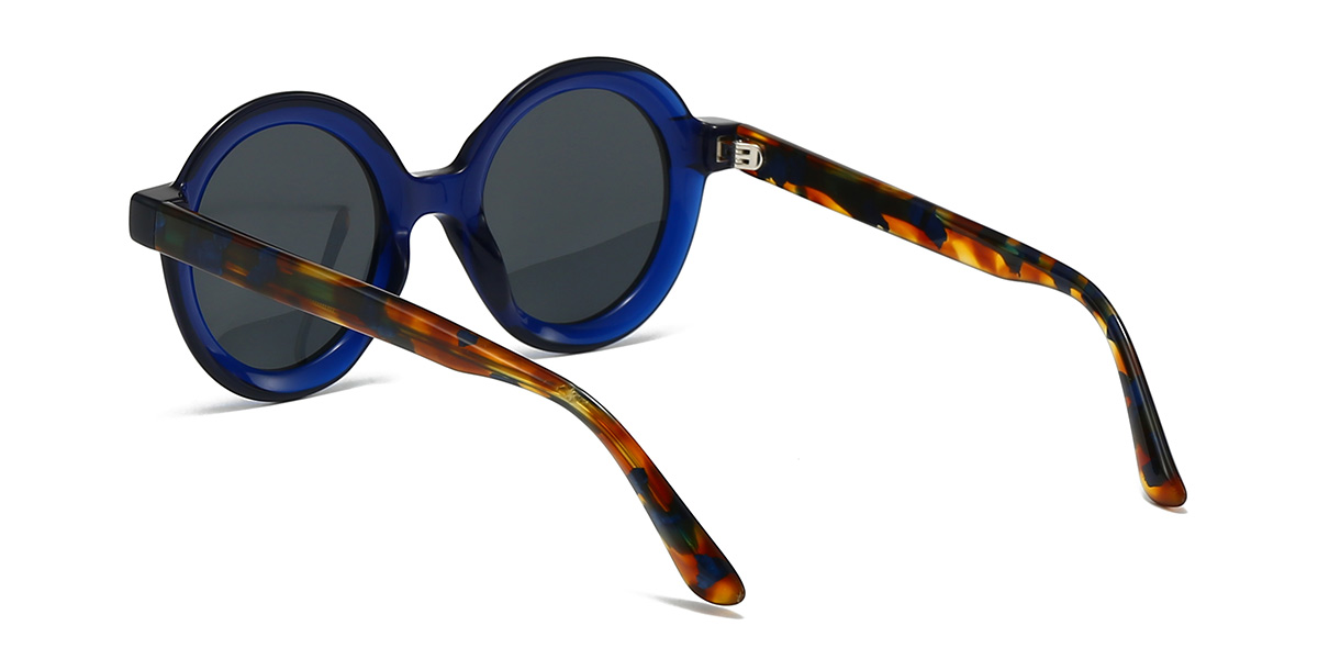 Blue Grey Regina Glasses - Round Sunglasses