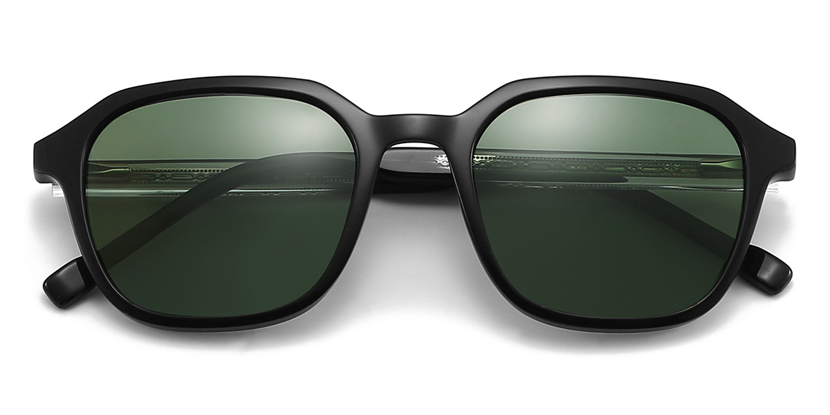 Preto Verde escuro Darian Óculos - Rectangle Sunglasses