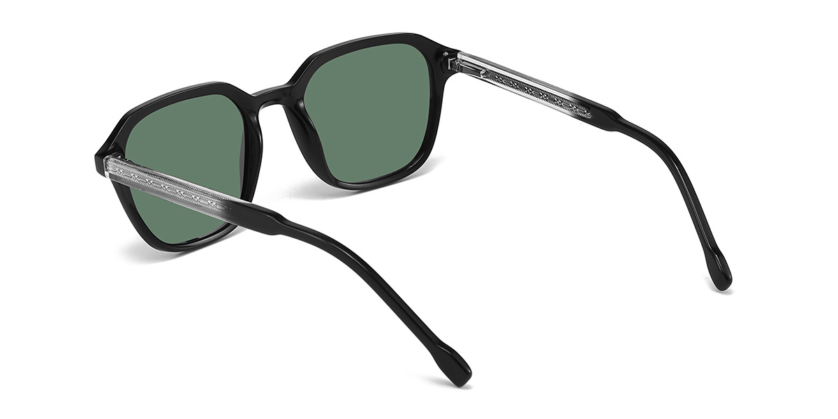 Schwarz Dunkelgrün Darian Brille - Rectangle Sunglasses