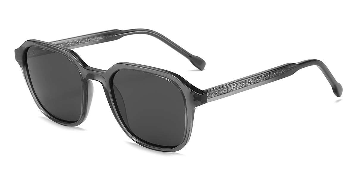 Grey Grey Darian Glasses - Rectangle Sunglasses