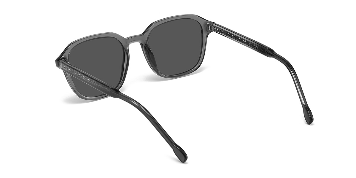 Grey Grey Darian Glasses - Rectangle Sunglasses