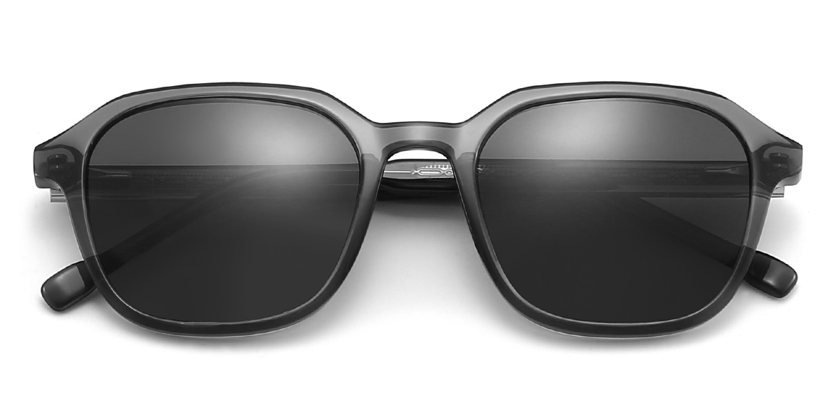 Grey Grey Darian Glasses - Rectangle Sunglasses