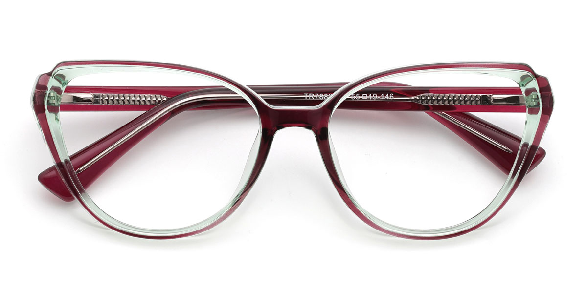 Wine Green Honora Glasses - Cat Eye Glasses