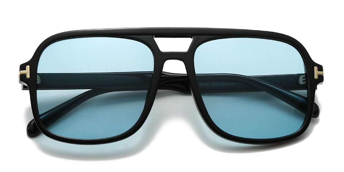 Negro Azul Forrest Gafas - Aviator Sunglasses