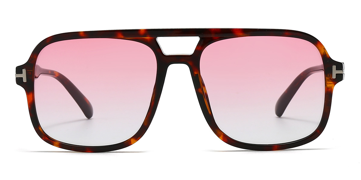 Tortoiseshell Pink Forrest - Aviator Sunglasses