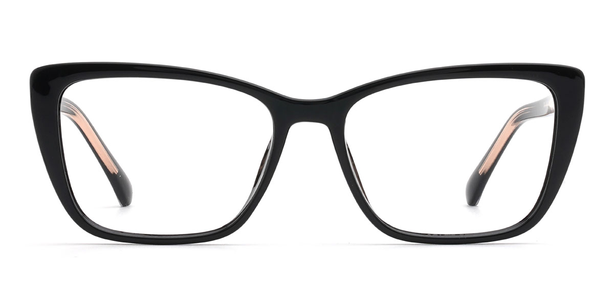 Black Gerry - Rectangle Glasses