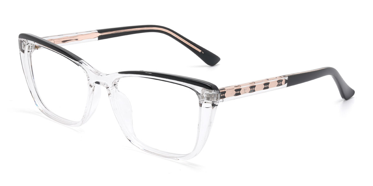 Negro Claro Gerry Gafas - Rectangle Glasses