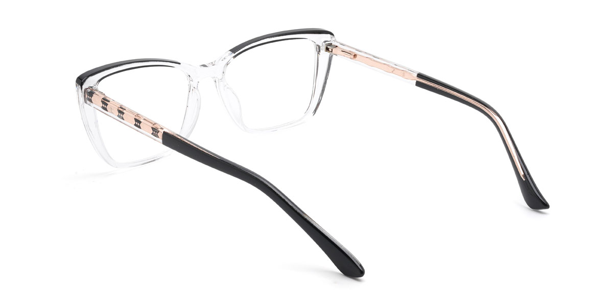 Noir Transparent Gerry Lunettes - Rectangle Glasses