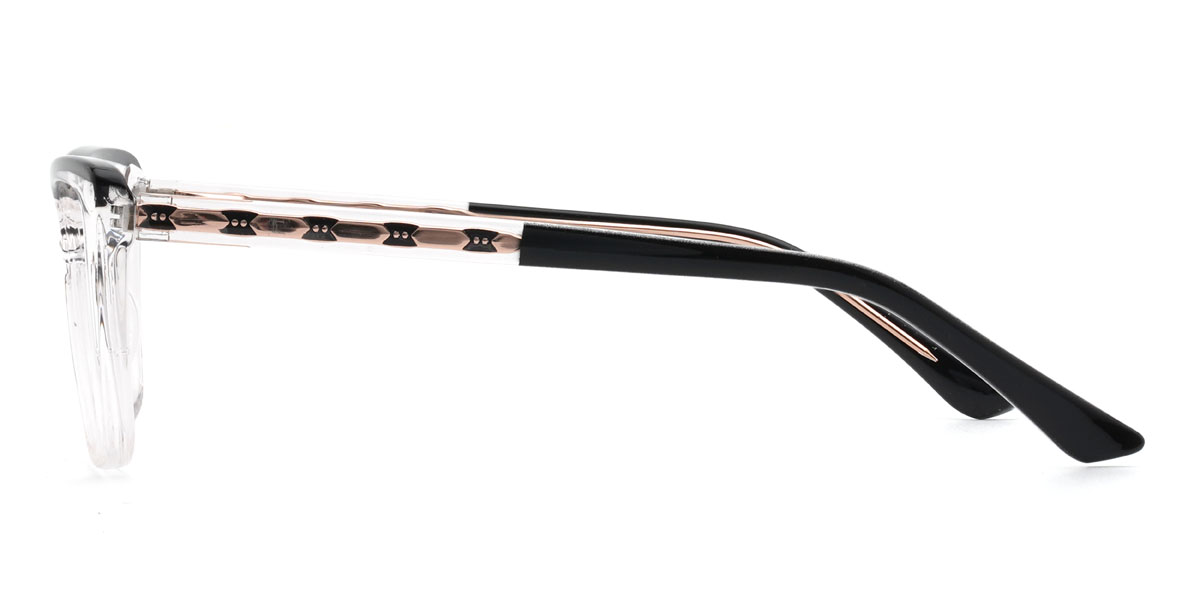 Noir Transparent Gerry Lunettes - Rectangle Glasses