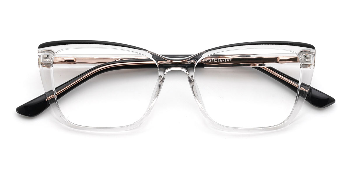 Black Clear Gerry Glasses - Rectangle Glasses