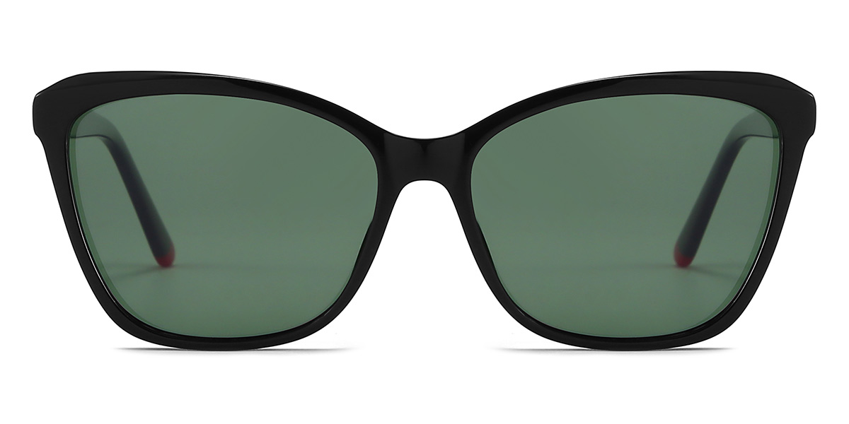 Fekete sötétzöld Joanna - Cat Eye Sunglasses