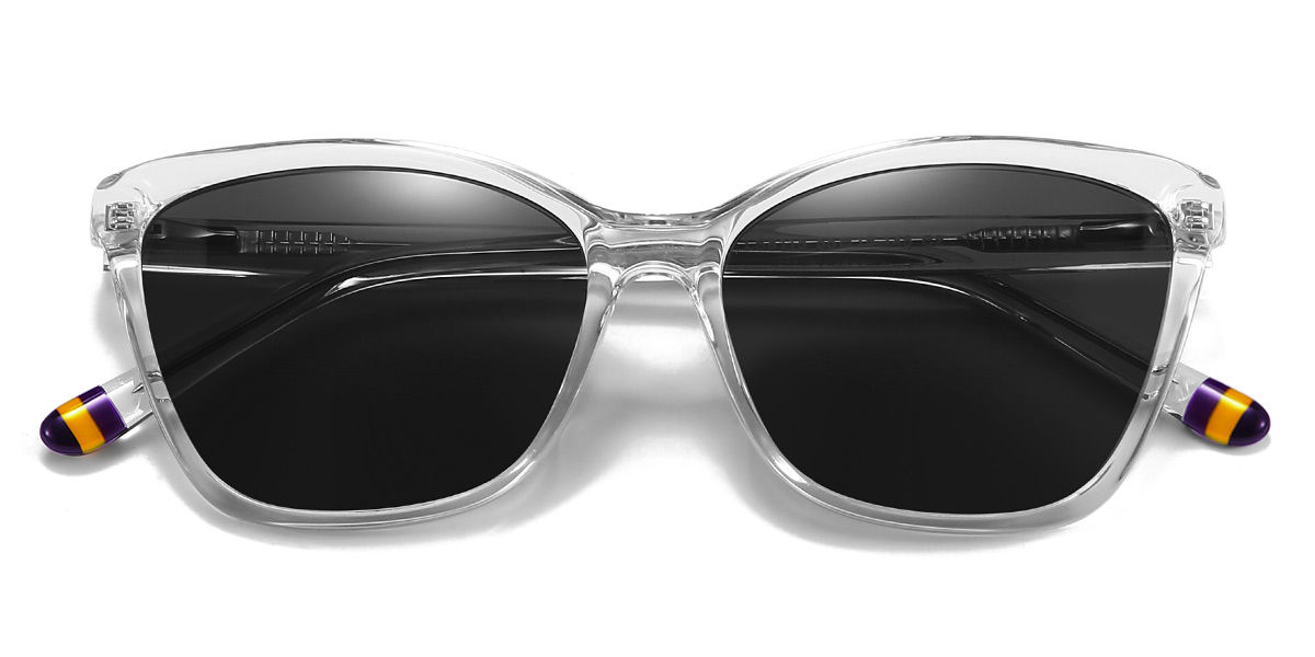 Clear Grey Joanna Glasses - Cat Eye Sunglasses