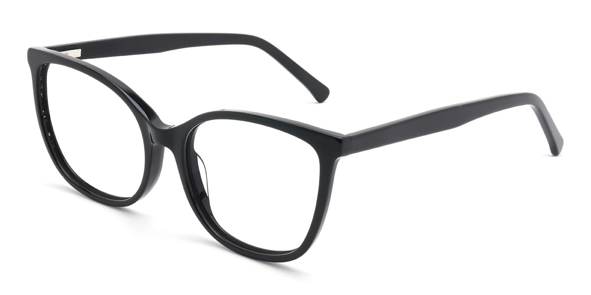 Black Stefan Glasses - Rectangle Glasses