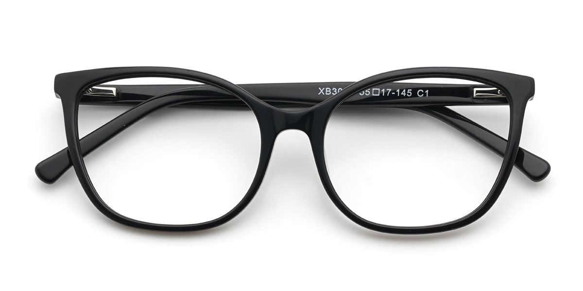 Black Stefan Glasses - Rectangle Glasses