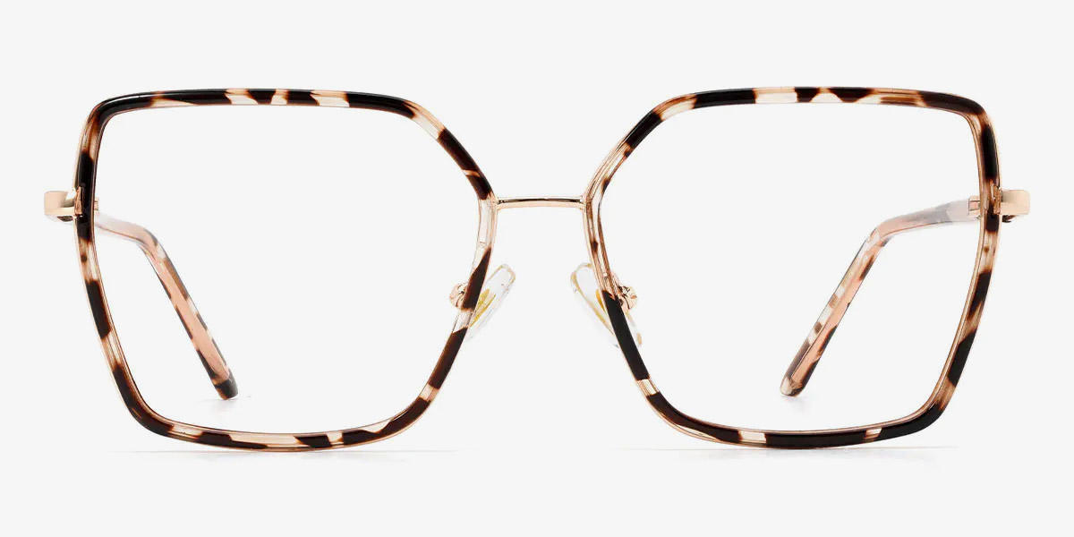Rose Gold Tortoiseshell Minda - Square Glasses