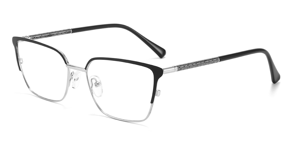 Schwarz Alisa Brille - Rectangle Glasses