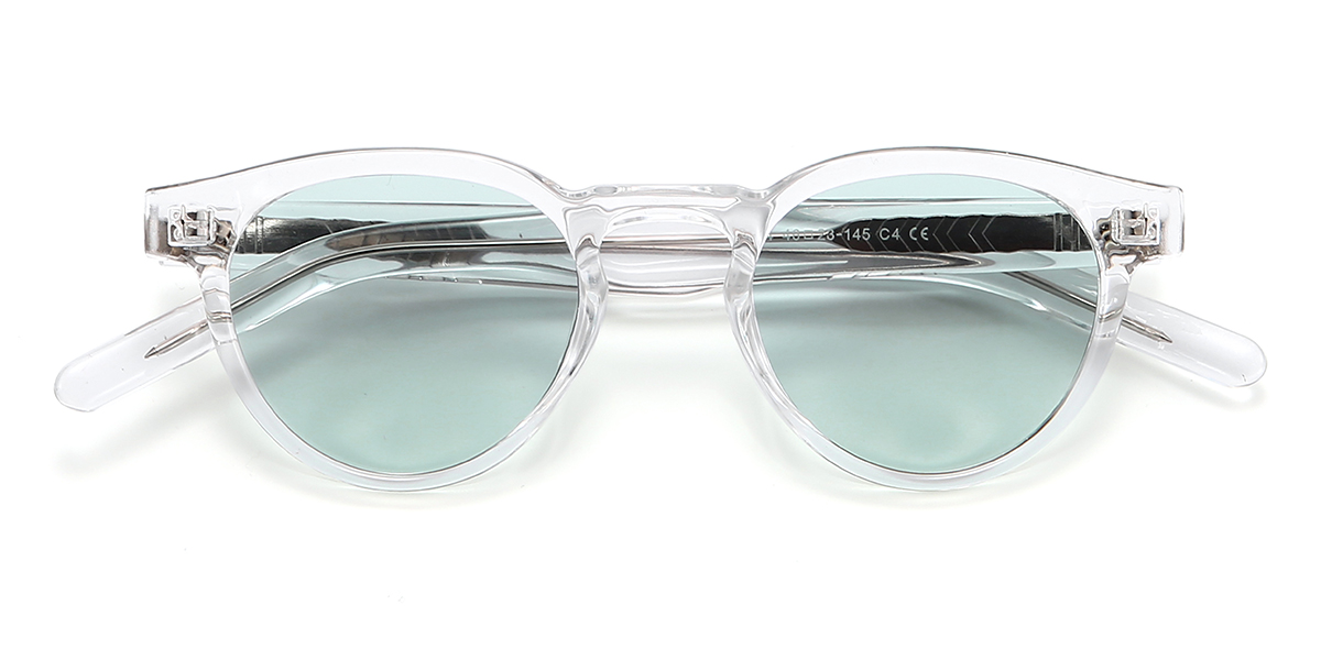 Clear Blue Gwyneth Glasses - Oval Sunglasses