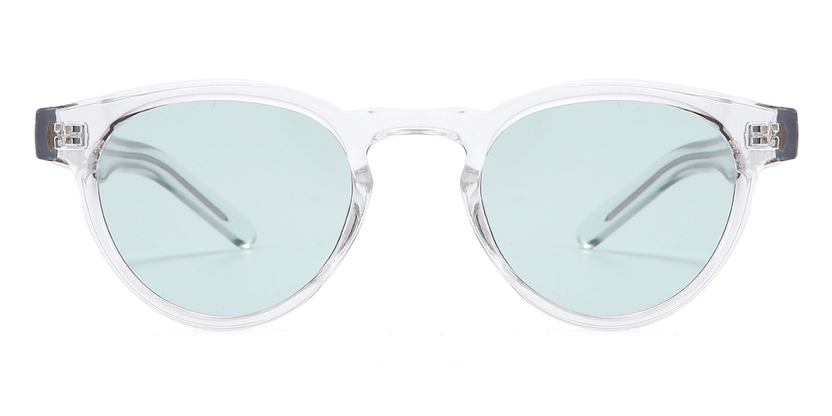 Clear Blue Gwyneth Glasses - Oval Sunglasses