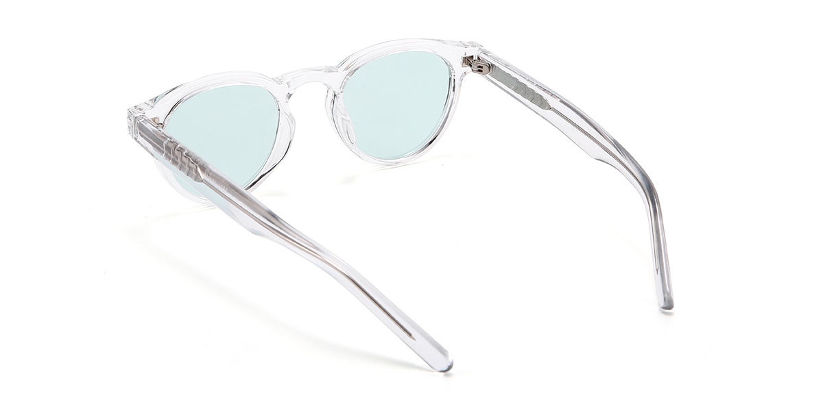 Clear Blue Gwyneth Glasses - Oval Sunglasses