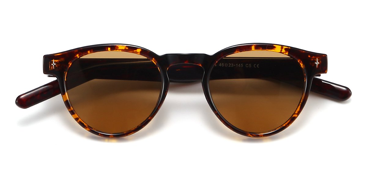 Tortoiseshell Brown Gwyneth Glasses - Oval Sunglasses