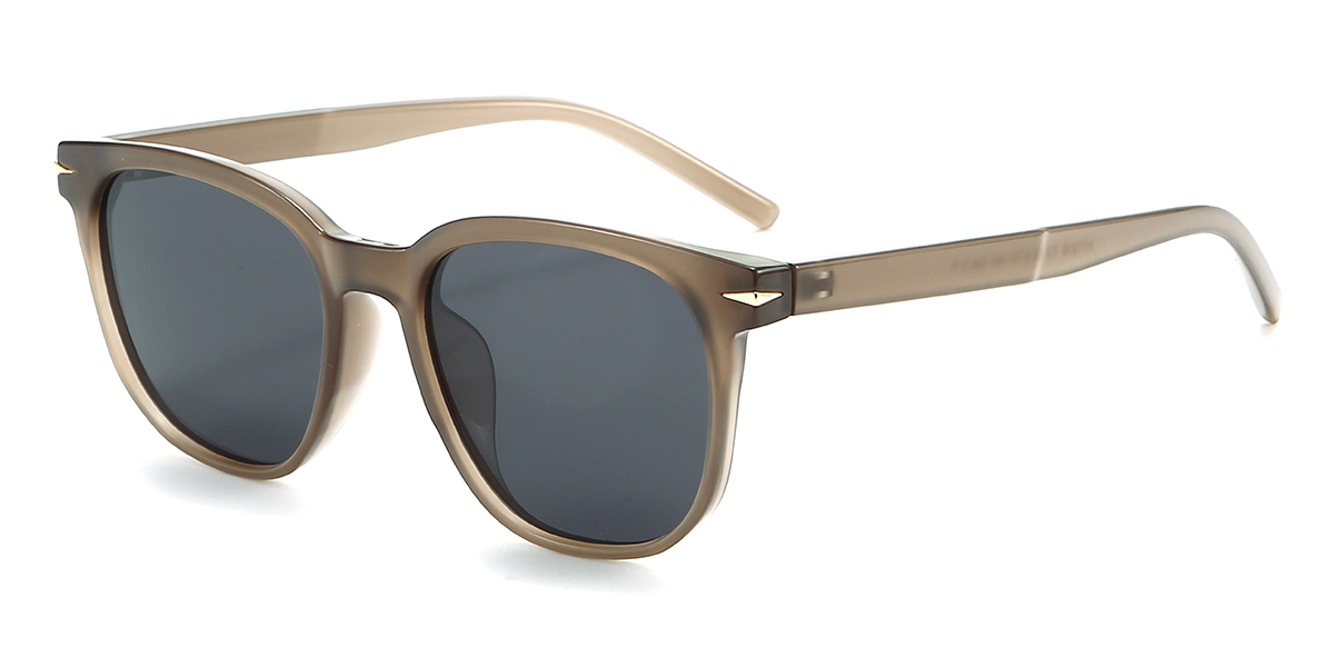 Marron Gris Bunny Lunettes - Square Sunglasses