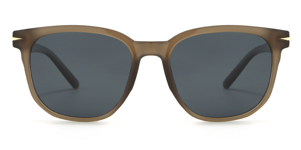 Marron Gris Bunny Lunettes - Square Sunglasses