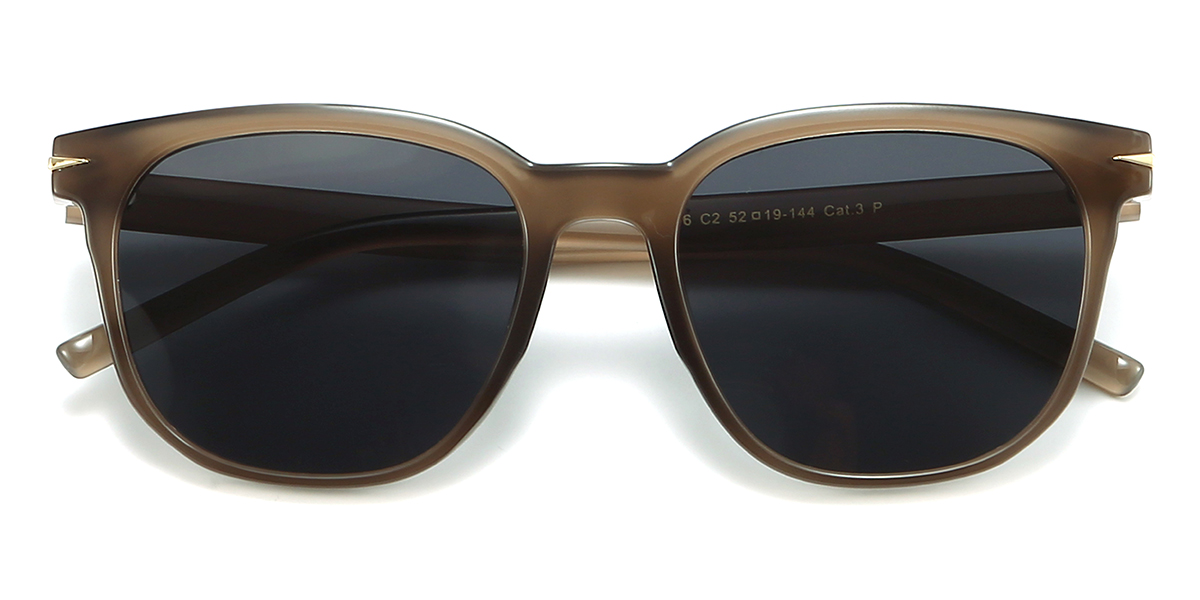 Marron Gris Bunny Lunettes - Square Sunglasses