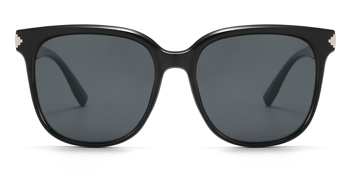 Black Grey Ines - Square Sunglasses