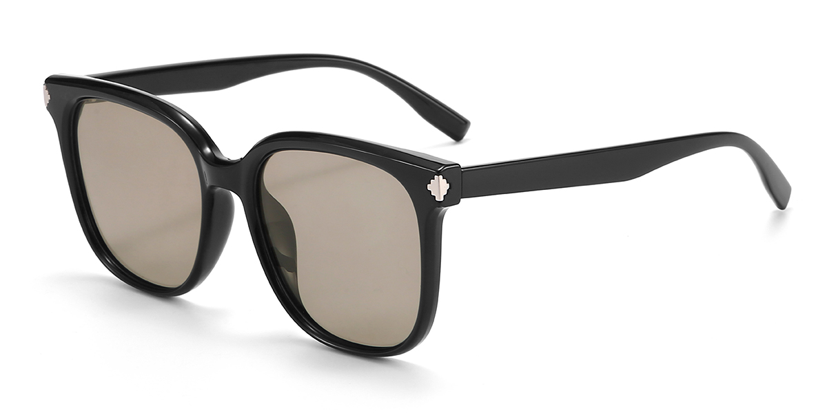 Schwarz Braun Ines Brille - Square Sunglasses