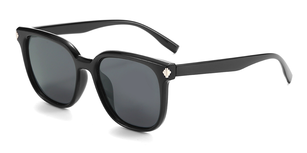 Preto Cinza Kendall Óculos - Square Sunglasses