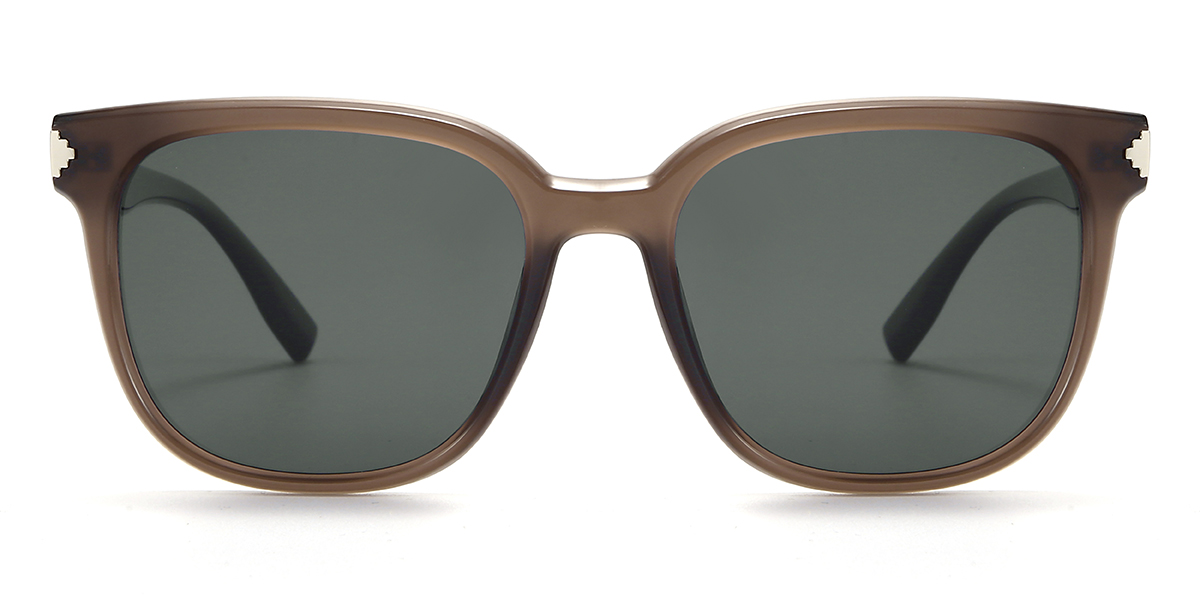 Marron Gris Kendall Lunettes - Square Sunglasses