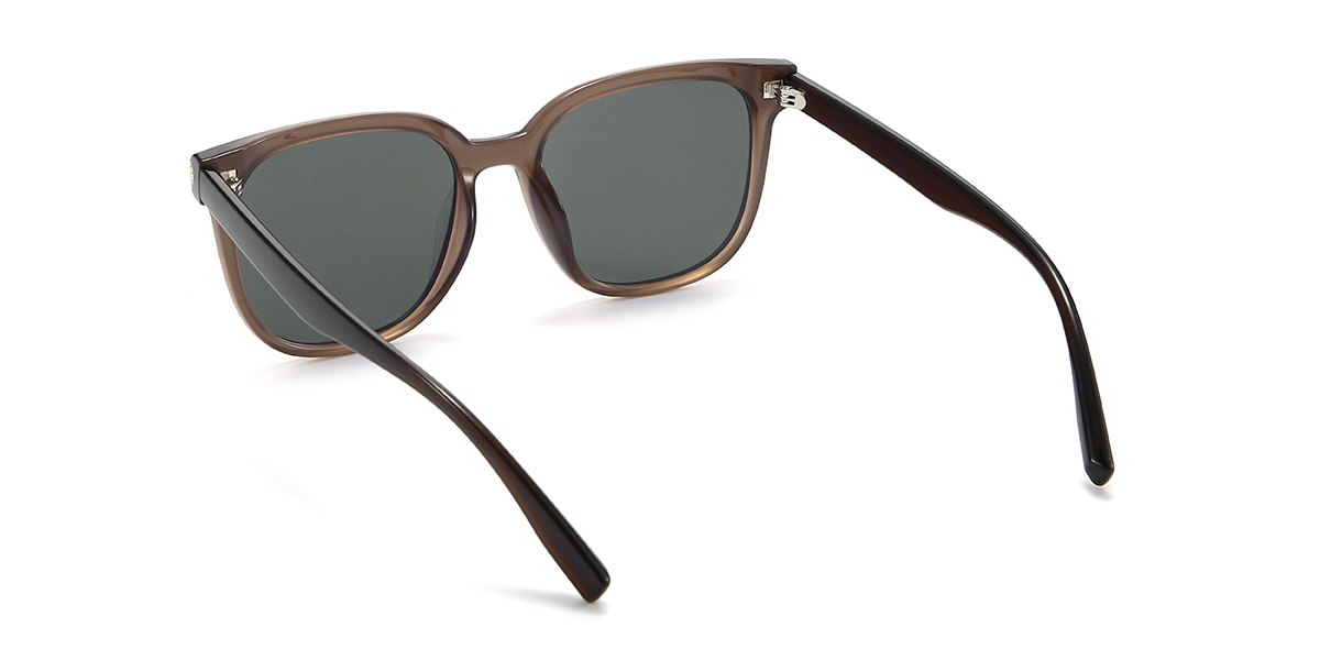 Marron Gris Kendall Lunettes - Square Sunglasses