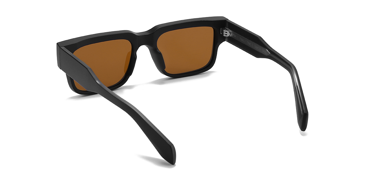 Black Brown Eddie Glasses - Rectangle Sunglasses
