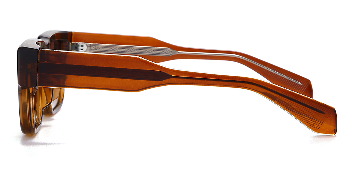 Brown Gradual Brown Eddie Glasses - Rectangle Sunglasses