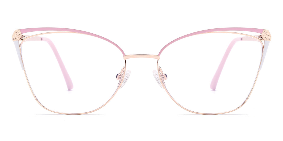 Gold Pink Hayley - Cat Eye Glasses