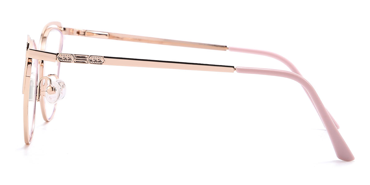 Gold Pink Hayley Glasses - Cat Eye Glasses