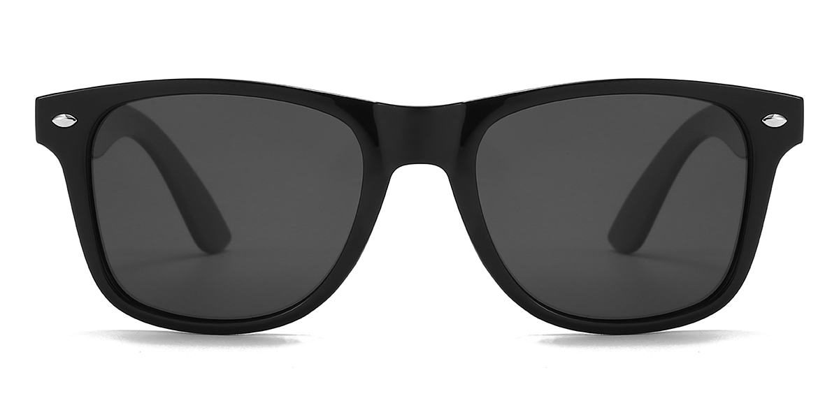 Noir Gris Fernando Lunettes - Rectangle Sunglasses