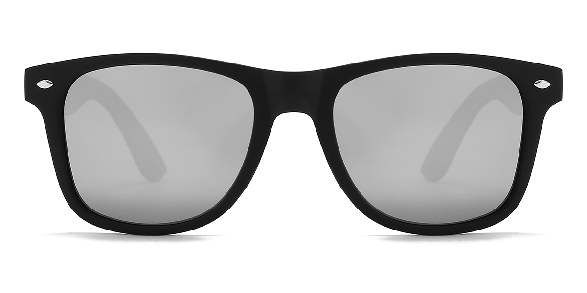 Black White Mirror Fernando Glasses - Rectangle Sunglasses