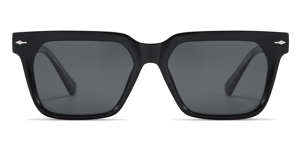 Schwarz Grau Raphael - Rectangle Sunglasses