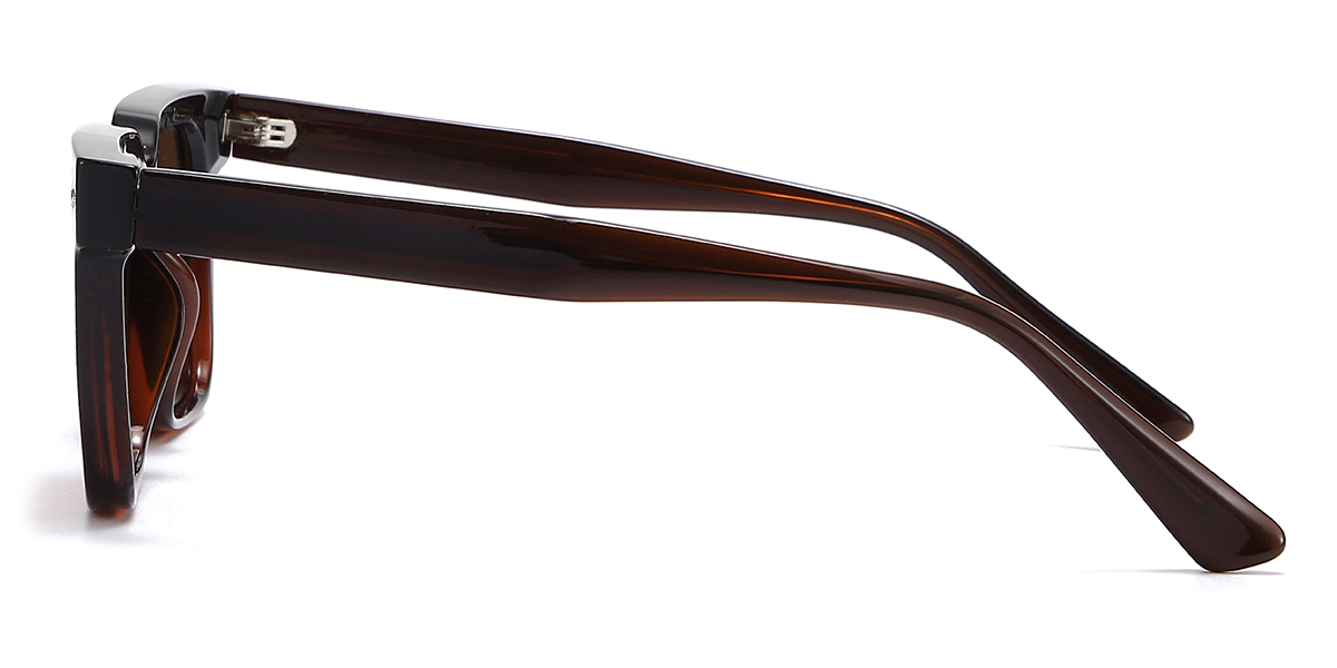 Black Tortoiseshell Gradual Grey Raphael Glasses - Rectangle Sunglasses