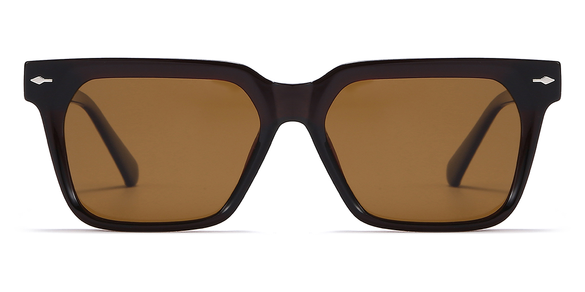 Black Brown Raphael - Rectangle Sunglasses