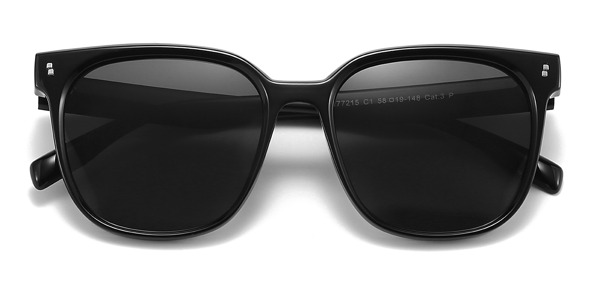 Black Grey Samara Glasses - Square Sunglasses