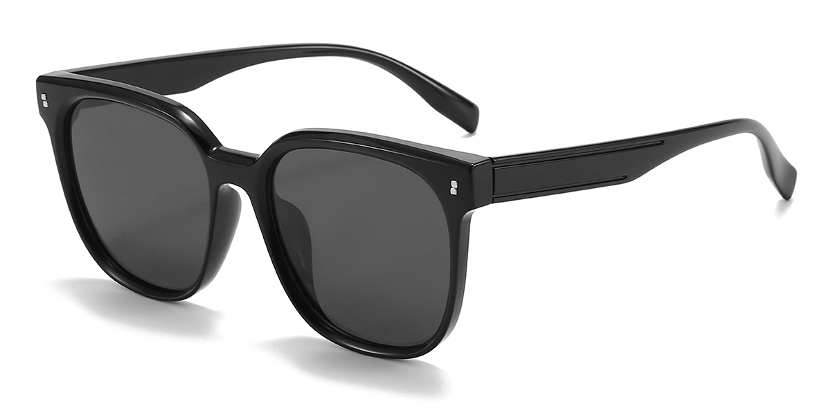 Black Grey Samara Glasses - Square Sunglasses