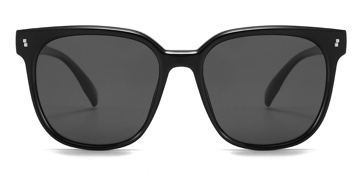 Black Grey Samara Glasses - Square Sunglasses