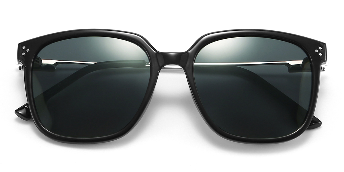 Black Grey Journey Glasses - Square Sunglasses