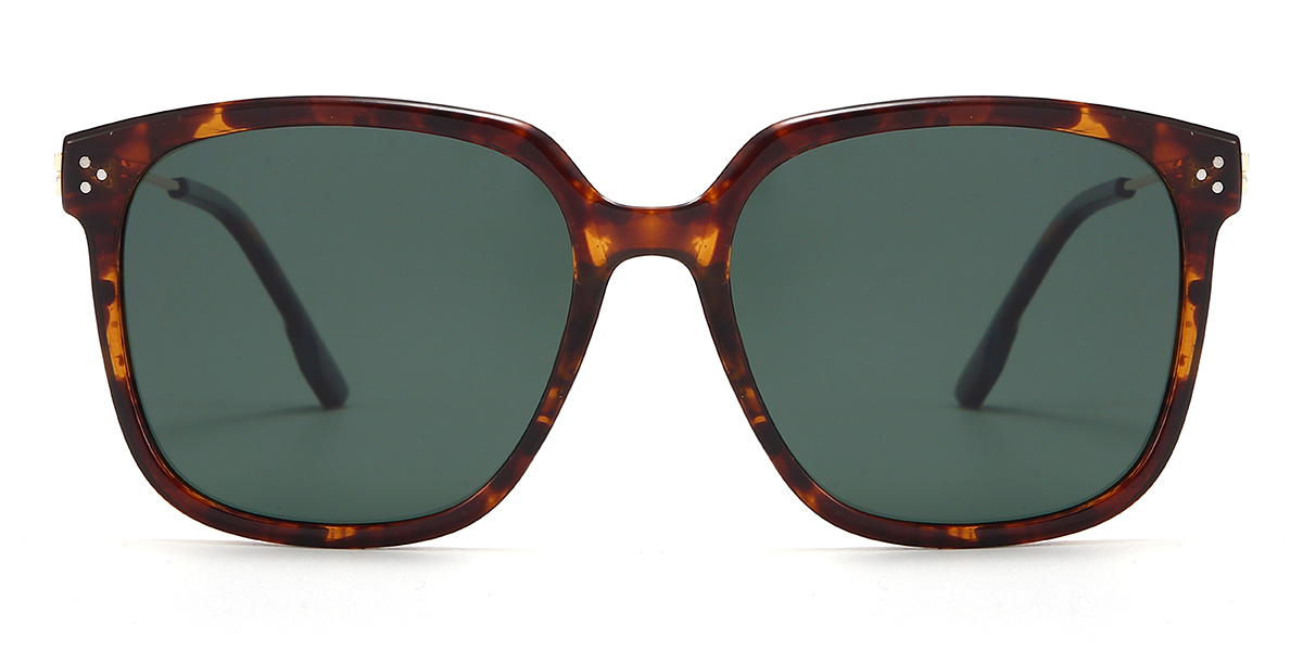 Écaille de tortue Vert foncé Journey Lunettes - Square Sunglasses