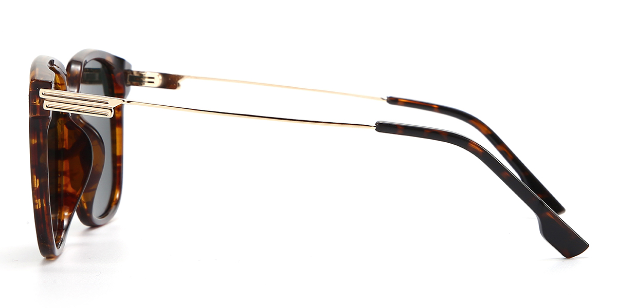 Écaille de tortue Vert foncé Journey Lunettes - Square Sunglasses