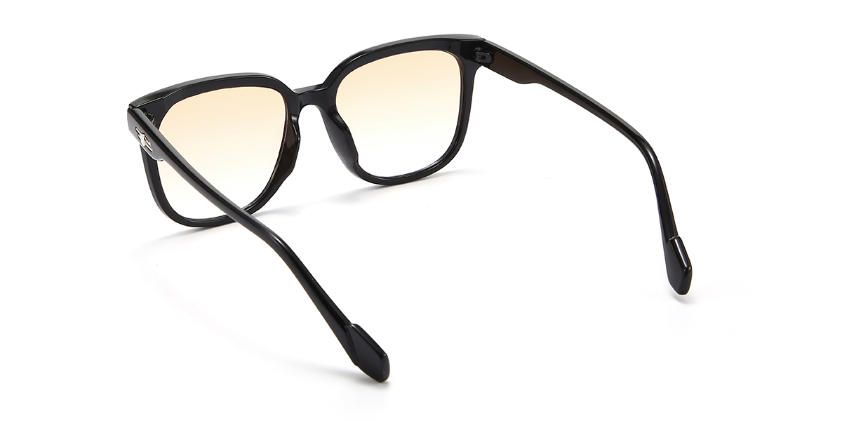 Black Orange Krue Glasses - Square Sunglasses