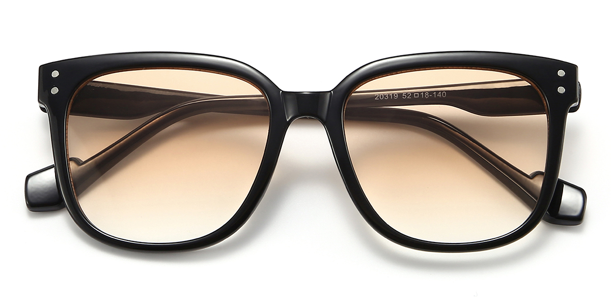 Black Orange Krue Glasses - Square Sunglasses